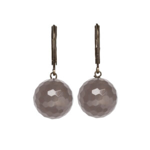 Pepelù - Moon earrings in brass and semi-precious stones