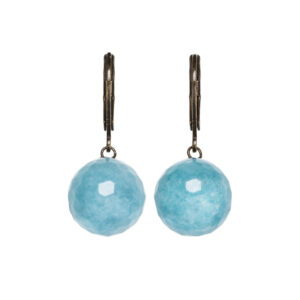 Pepelù - Moon earrings in brass and semi-precious stones